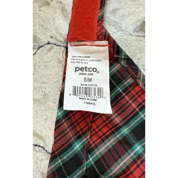 Petco Merry Christmas DOG Bandana Scarf Reversible MERRY CHRISTMAS & BONE S/M - Picture 5 of 5